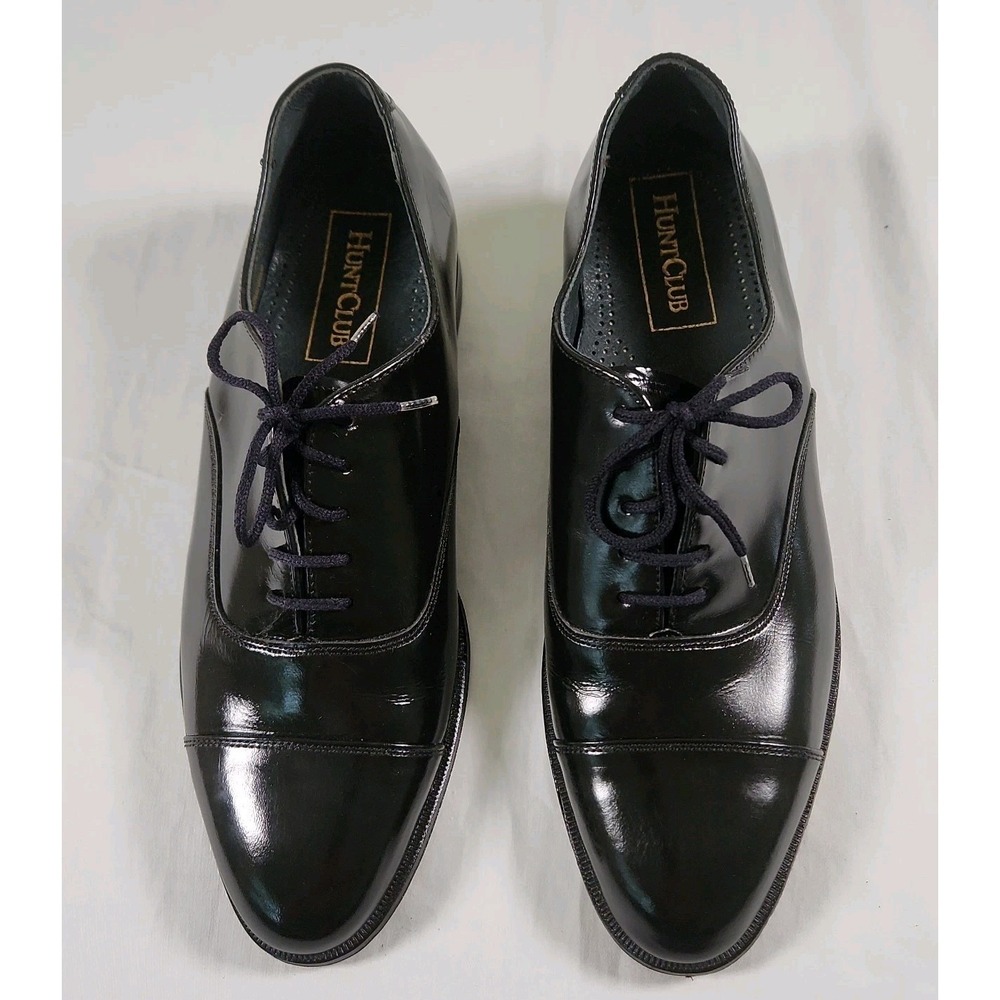 Vintage Womens Dress Shoes Black Hunt Club Laceup Size 10-D EU 39